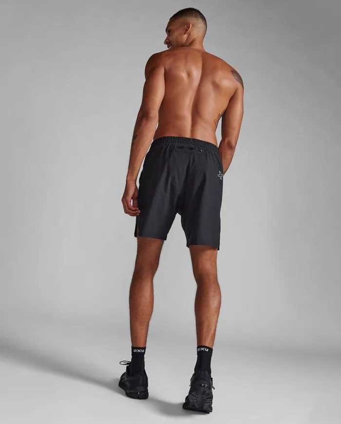 Shorts Mens 2XU Aero 7034 Shorts Blacksilver Reflective