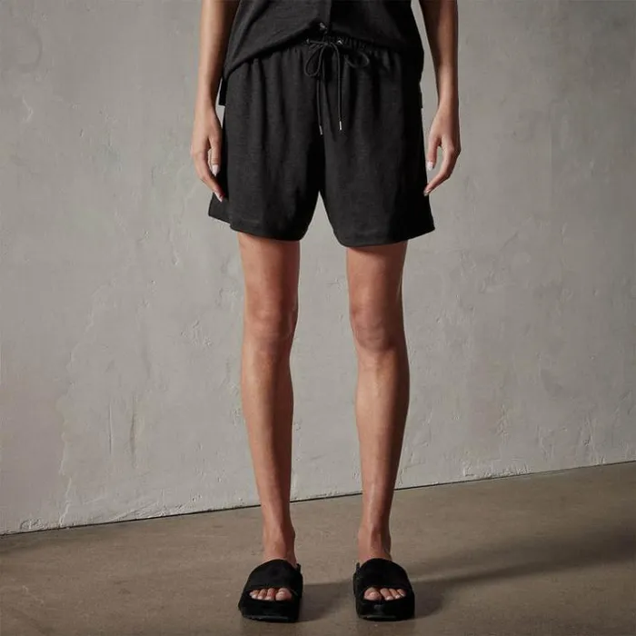 Shorts Women James Perse Linen Jersey Short Black
