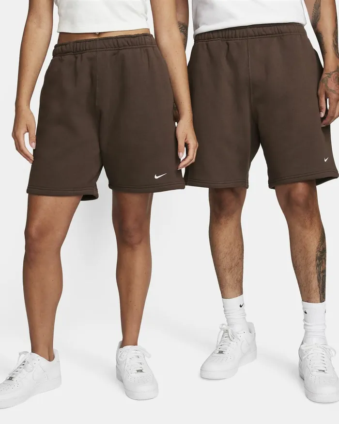Shorts Women Nike Solo Swoosh Baroque Brownwhite