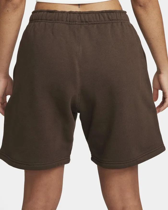 Shorts Women Nike Solo Swoosh Baroque Brownwhite