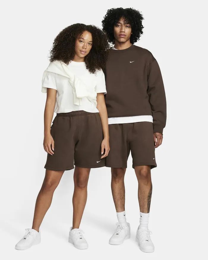 Shorts Women Nike Solo Swoosh Baroque Brownwhite