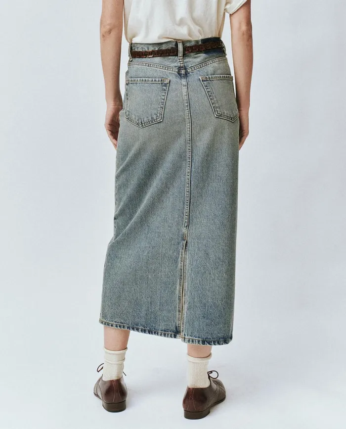 Skirts and Shorts Women The Great The Column Skirt Monterey Wash Skirts and Shorts Women The Great The Column Skirt Monterey Wash