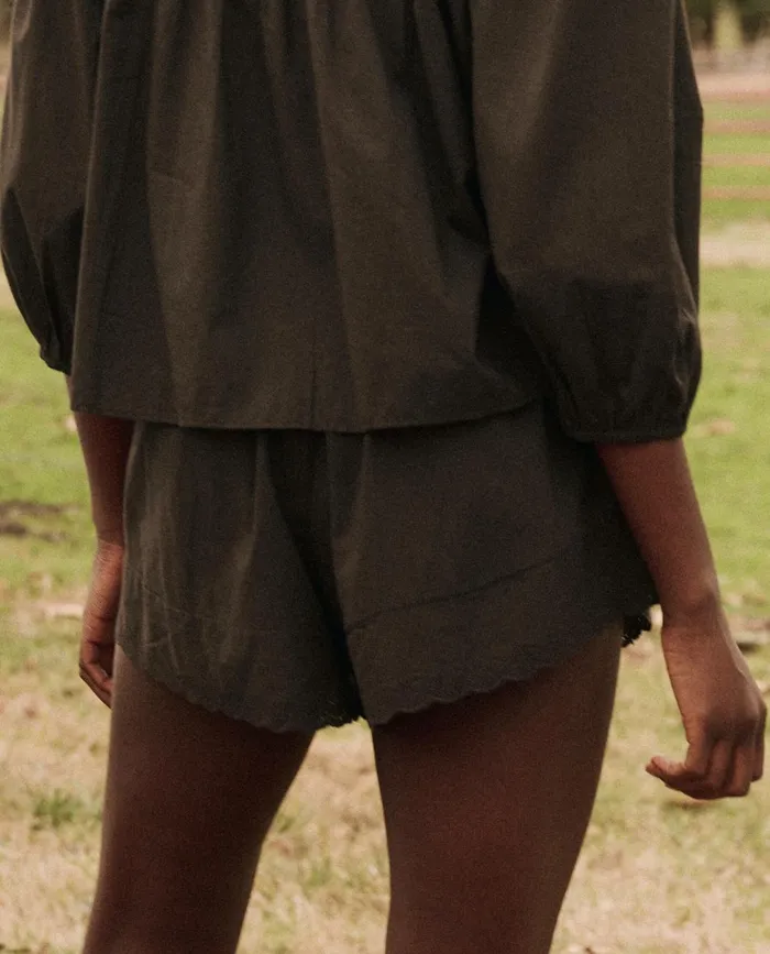 Sleep Bottoms Women The Great The Eyelet Tap Short Black Sleep Bottoms Women The Great The Eyelet Tap Short Black