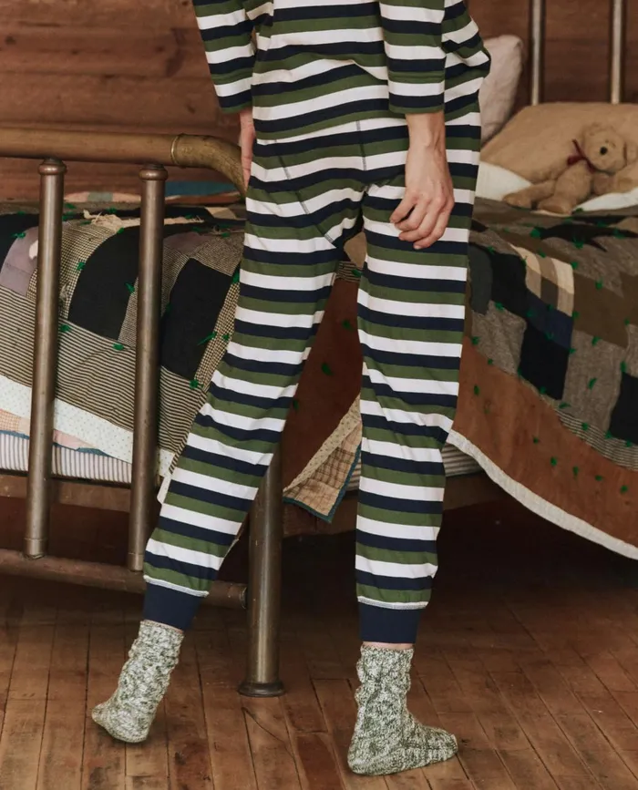 Sleep Bottoms Women The Great The Long John Winter Pine Stripe Sleep Bottoms Women The Great The Long John Winter Pine Stripe