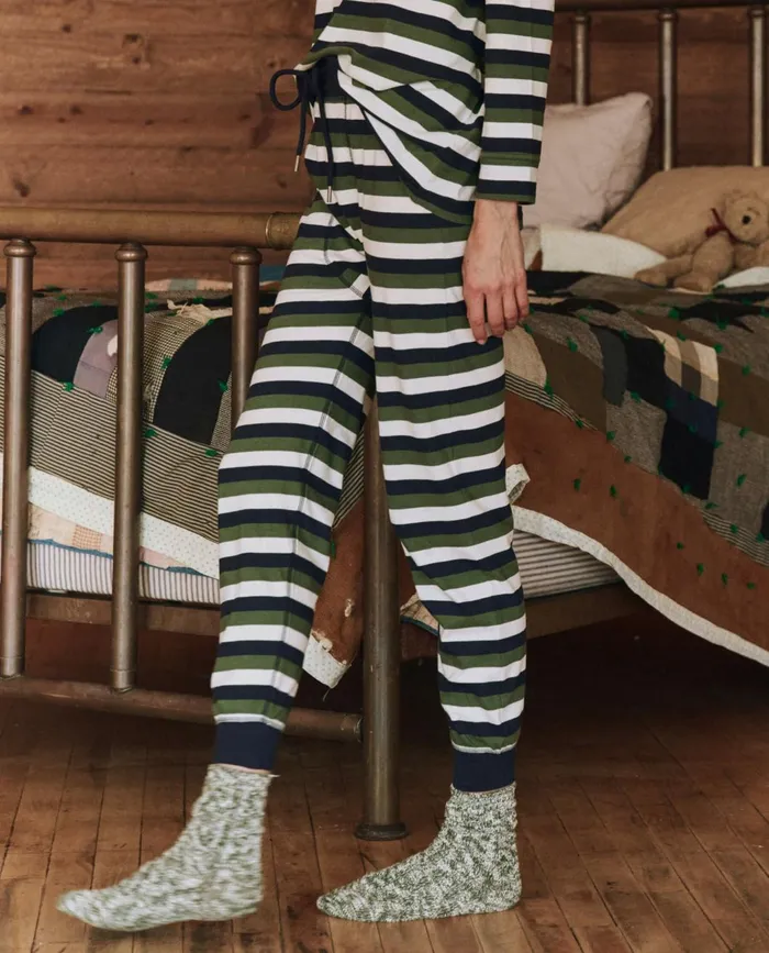 Sleep Bottoms Women The Great The Long John Winter Pine Stripe Sleep Bottoms Women The Great The Long John Winter Pine Stripe