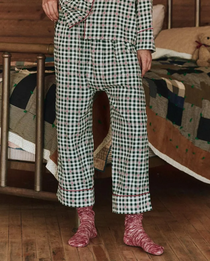 Sleep Bottoms Women The Great The Pajama Pant Winter Pine Plaid