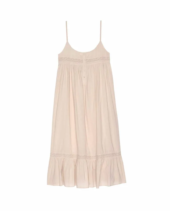 Sleep Dresses Women The Great The Eyelet Ruffle Tank Night Dress Soft Rosette