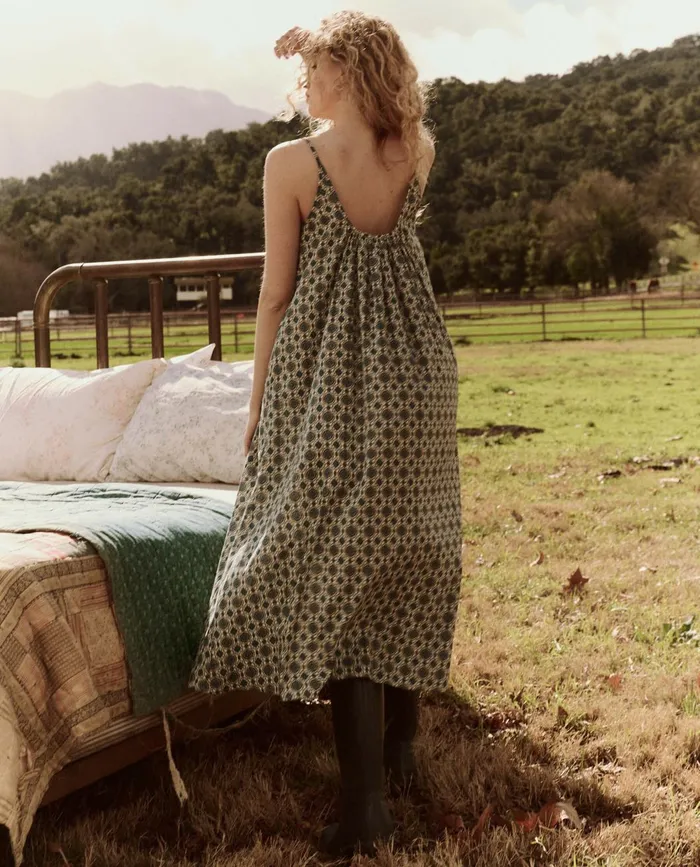 Sleep Dresses Women The Great The Slip Sleep Dress Geo Medallion Print