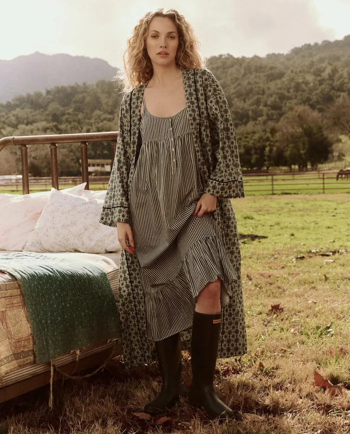 Sleep Dresses Women The Great The Slip Sleep Dress Geo Medallion Print