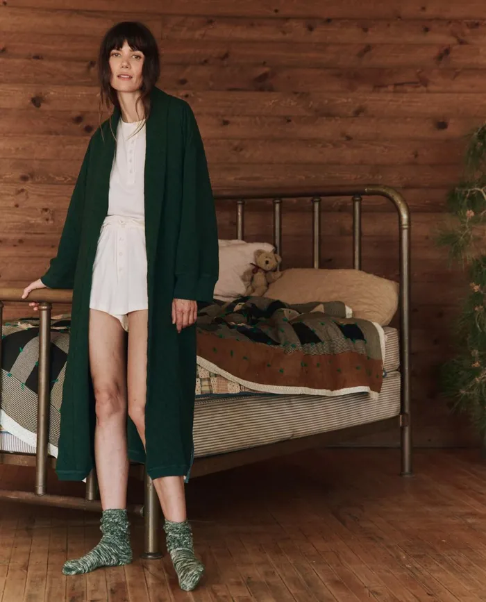 Sleep Robes Women The Great The Quilted Robe Pine