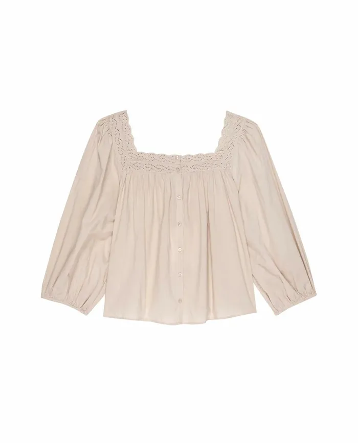 Sleep Tops Women The Great The Eyelet Button Sleep Top Soft Rosette