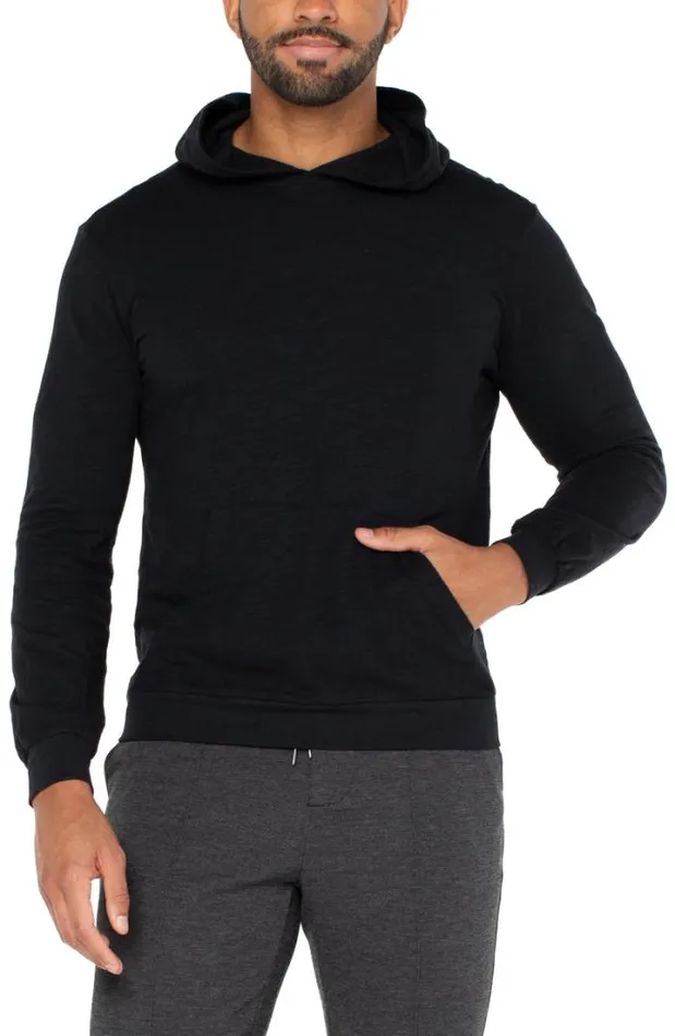 SLUB HOODIES Men Liverpool Los Angeles SLUB KNIT HOODIE Black