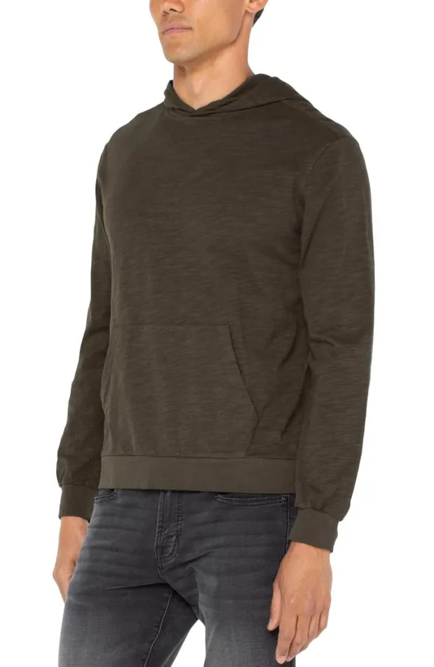 SLUB HOODIES Men Liverpool Los Angeles SLUB KNIT HOODIE Military Green
