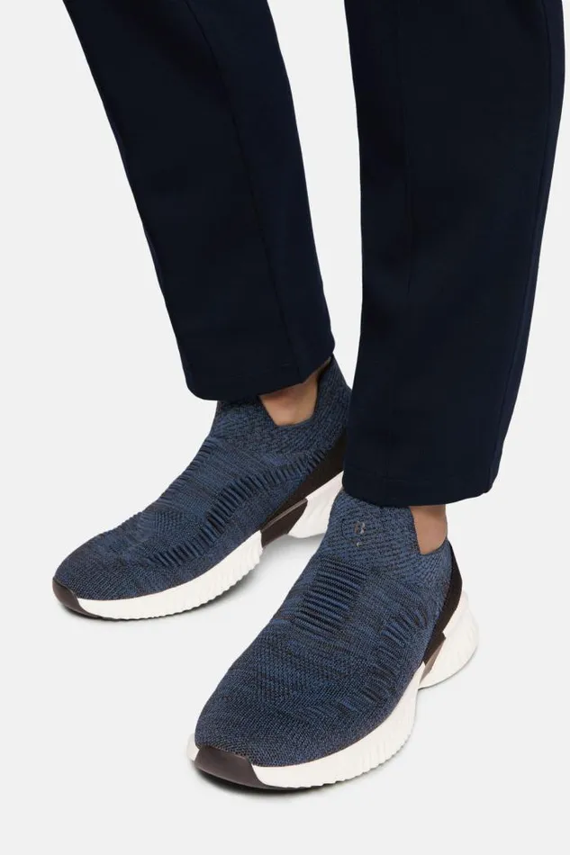 Sneakers Men Boggi Milano Blue Recycled Yarn Willow Trainers Blue Sneakers Men Boggi Milano Blue Recycled Yarn Willow Trainers Blue