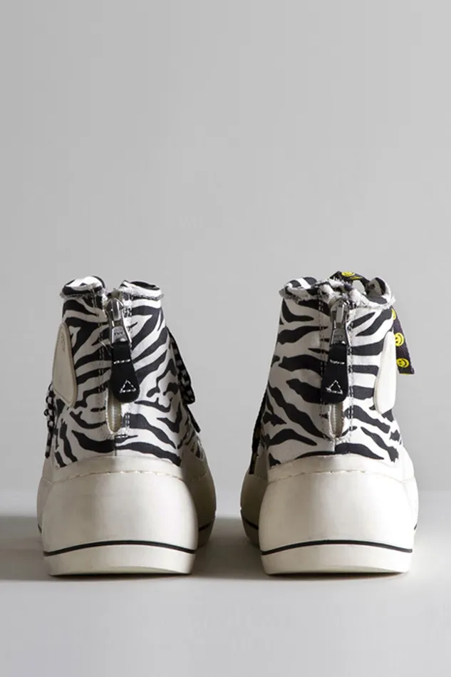 Sneakers R13 Women Kurt High Top Sneaker 8211 Zebra