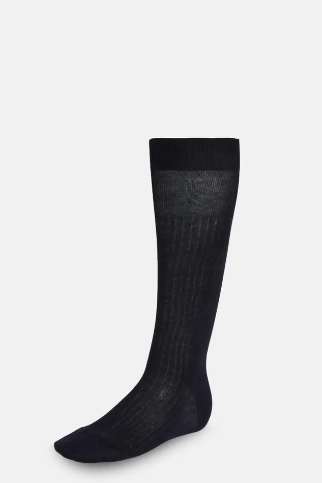 Socks Men Boggi Milano Ribbed Cotton Socks Blue