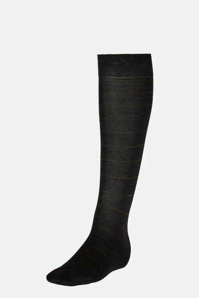 Socks Men Boggi Milano Striped Organic Cotton Socks Dark Grey