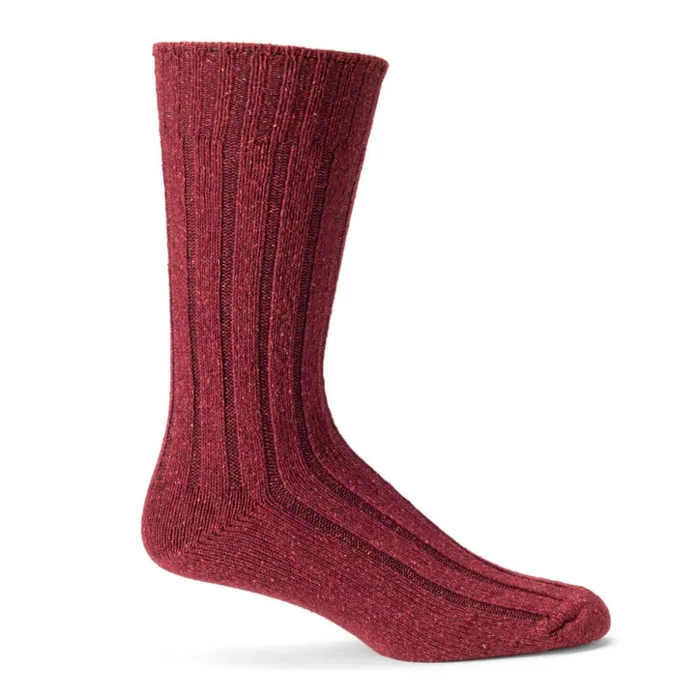 Socks Men Orvis American Trench WoolSilk Boot Socks Rust