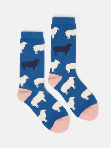 Socks Women Joules Blue Icon Socks Size 48