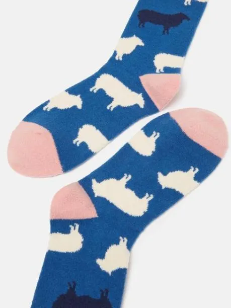 Socks Women Joules Blue Icon Socks Size 48