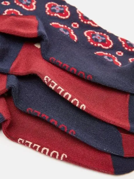 Socks Women Joules NavyRed 2 Pack Socks Size 48