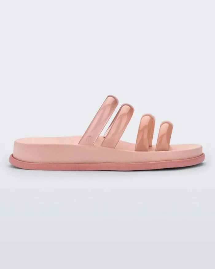 Soft Wave Slide Pinkclear Pink Women Melissa Slides