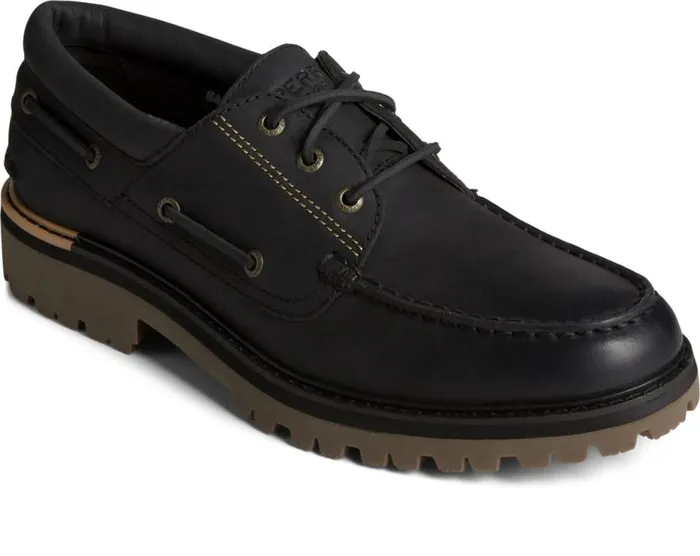 Sperry Boat Shoes Men Authentic Original Lug 3Eye Boat Shoe Black Sperry Boat Shoes Men Authentic Original Lug 3Eye Boat Shoe Black