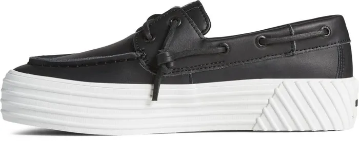 Sperry Sneakers Women Bahama 20 Leather Platform Sneaker Black Sperry Sneakers Women Bahama 20 Leather Platform Sneaker Black