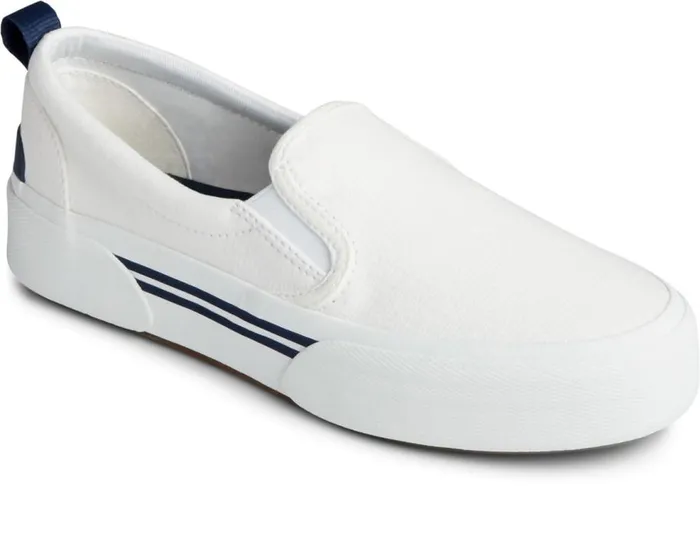 Sperry Sneakers Women Pier Wave Platform Slip On Sneaker White