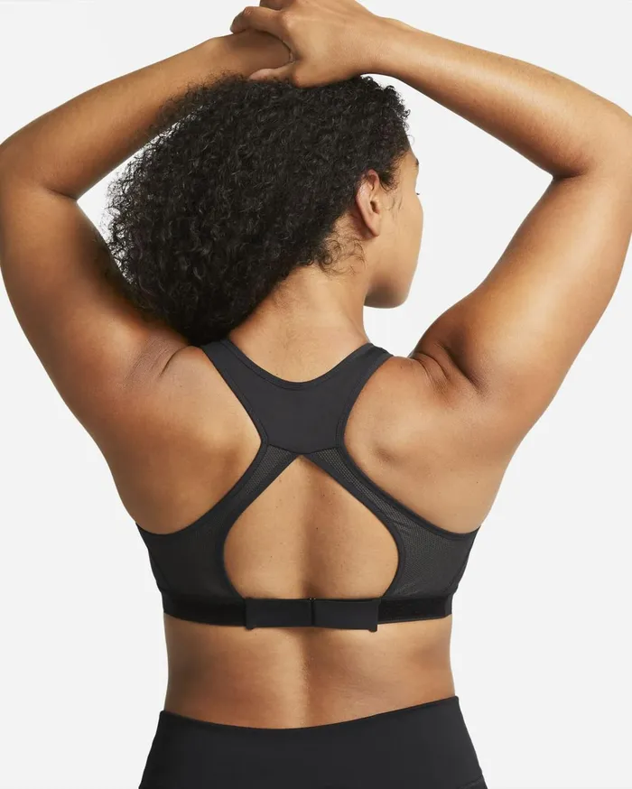Sports Bras Women Nike Swoosh Blackblackdark Smoke Greywhite