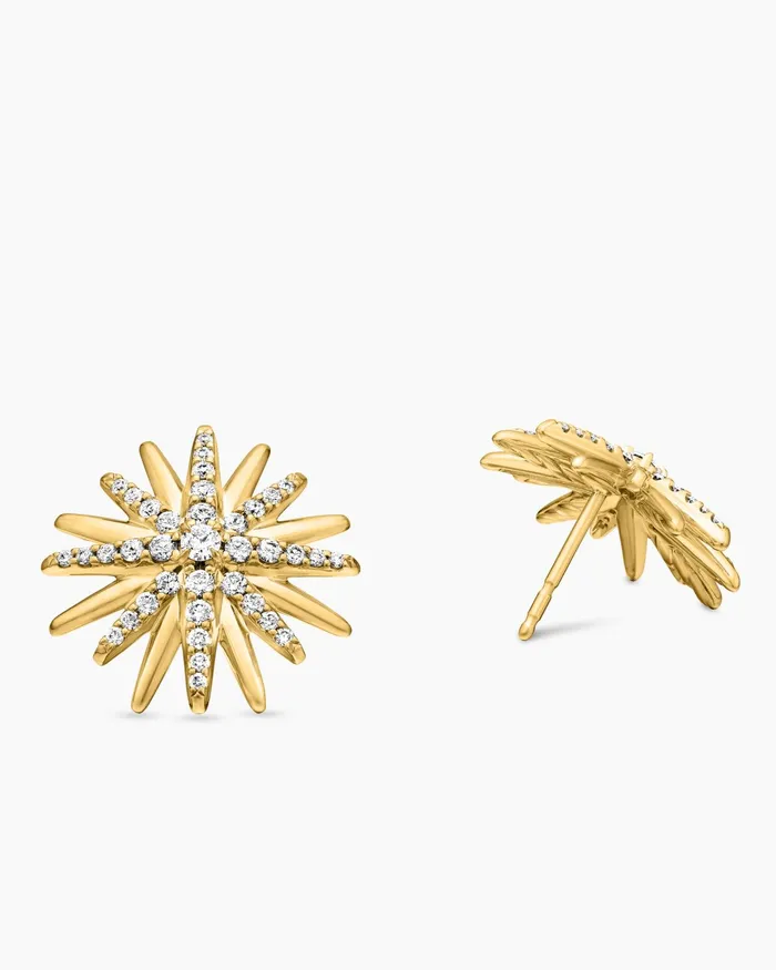 Starburst Stud Earrings In 18K Yellow Gold With Diamonds 19mm Women David Yurman Stud Starburst Stud Earrings In 18K Yellow Gold With Diamonds 19mm Women David Yurman Stud