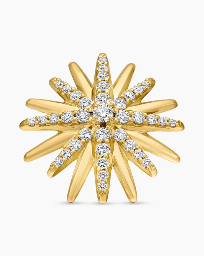 Starburst Stud Earrings In 18K Yellow Gold With Diamonds 19mm Women David Yurman Stud Starburst Stud Earrings In 18K Yellow Gold With Diamonds 19mm Women David Yurman Stud