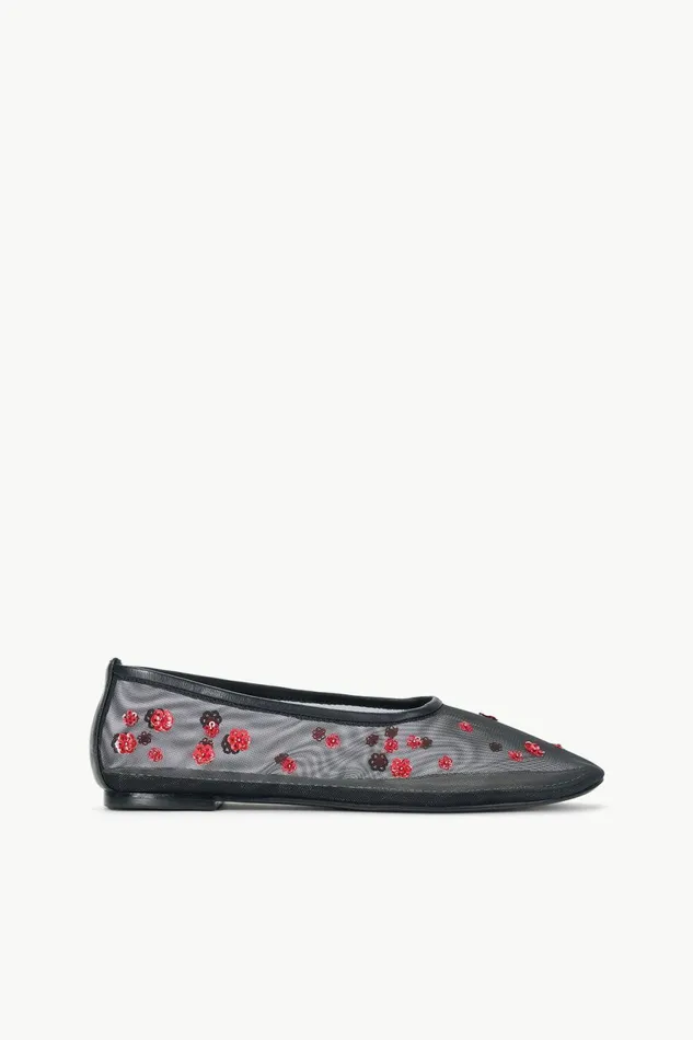STAUD ALBA BALLET FLAT Poppy Women The Evening Edit
