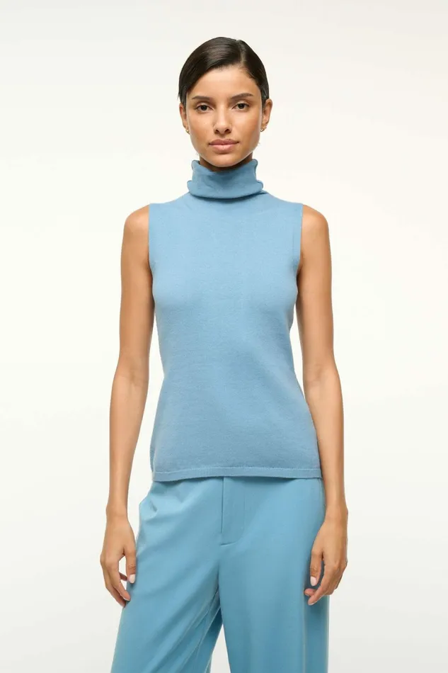 STAUD CANAL TOP Slate Blue Women Tops STAUD CANAL TOP Slate Blue Women Tops