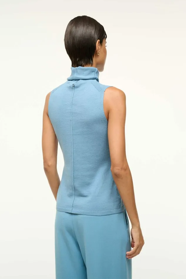STAUD CANAL TOP Slate Blue Women Tops STAUD CANAL TOP Slate Blue Women Tops