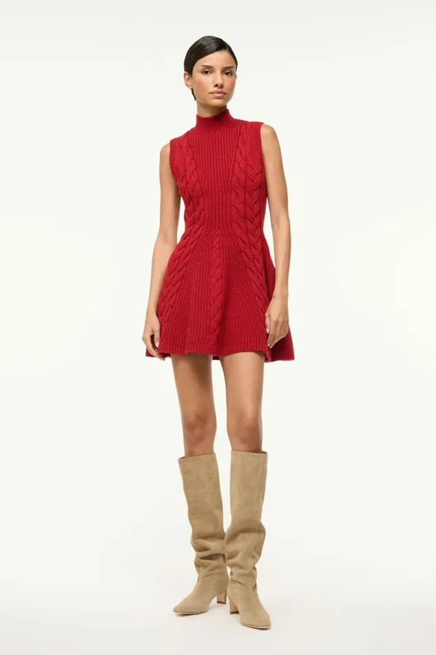STAUD CHARADE DRESS Rouge Women Dresses