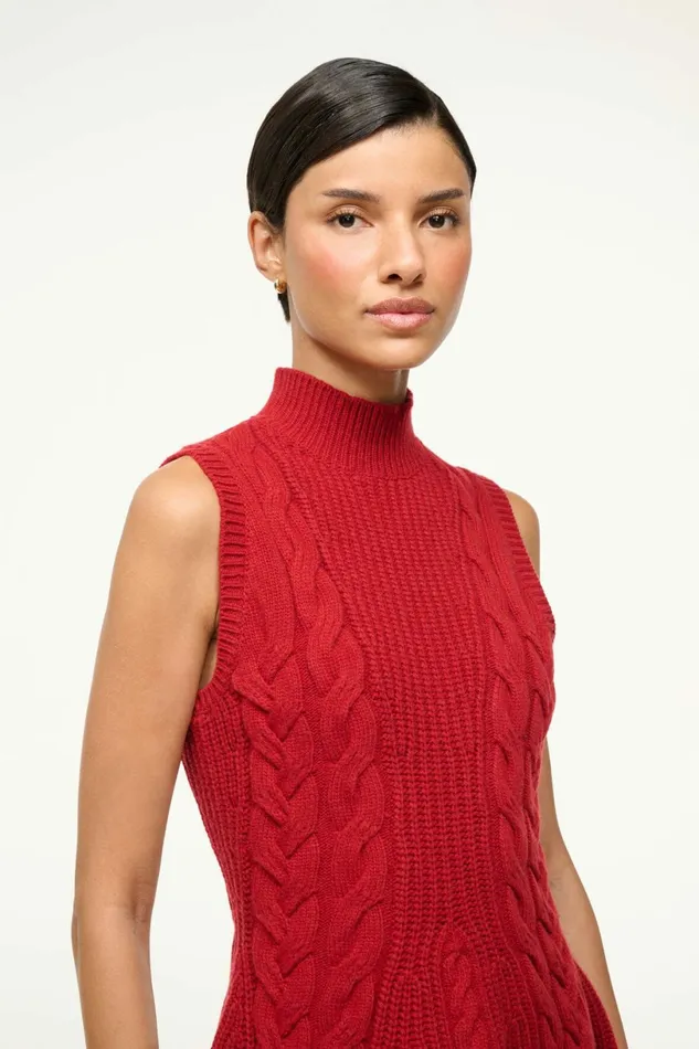 STAUD CHARADE DRESS Rouge Women Dresses STAUD CHARADE DRESS Rouge Women Dresses
