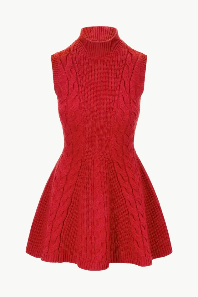 STAUD CHARADE DRESS Rouge Women Dresses STAUD CHARADE DRESS Rouge Women Dresses