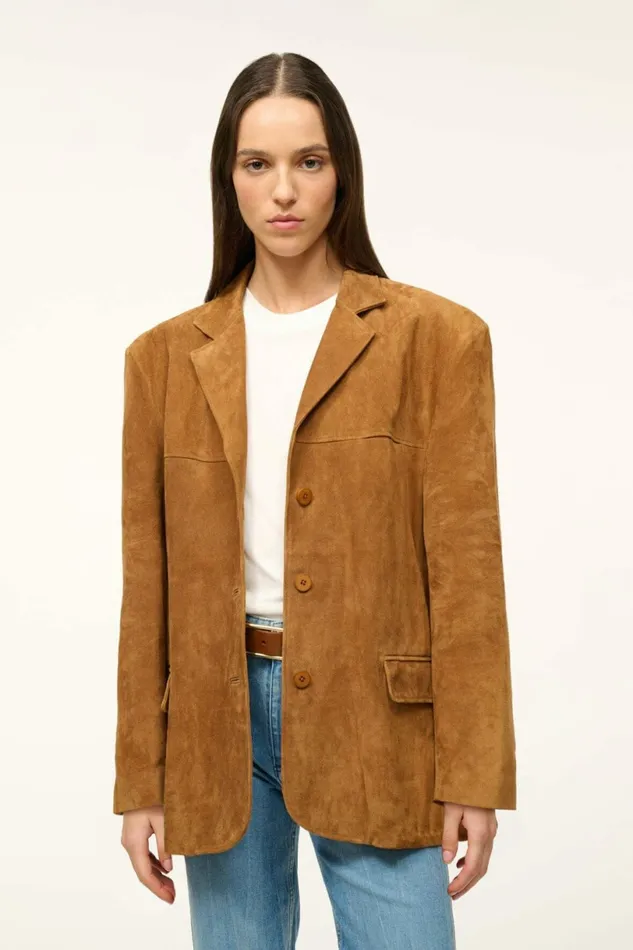 STAUD CORRINE JACKET Tan Women Outerwear and Jackets