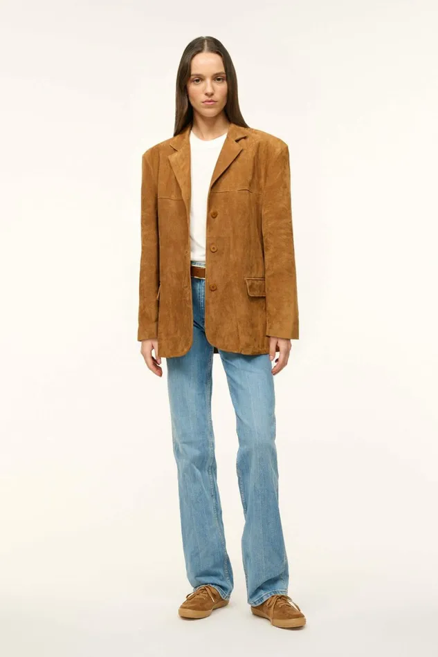 STAUD CORRINE JACKET Tan Women Outerwear and Jackets STAUD CORRINE JACKET Tan Women Outerwear and Jackets
