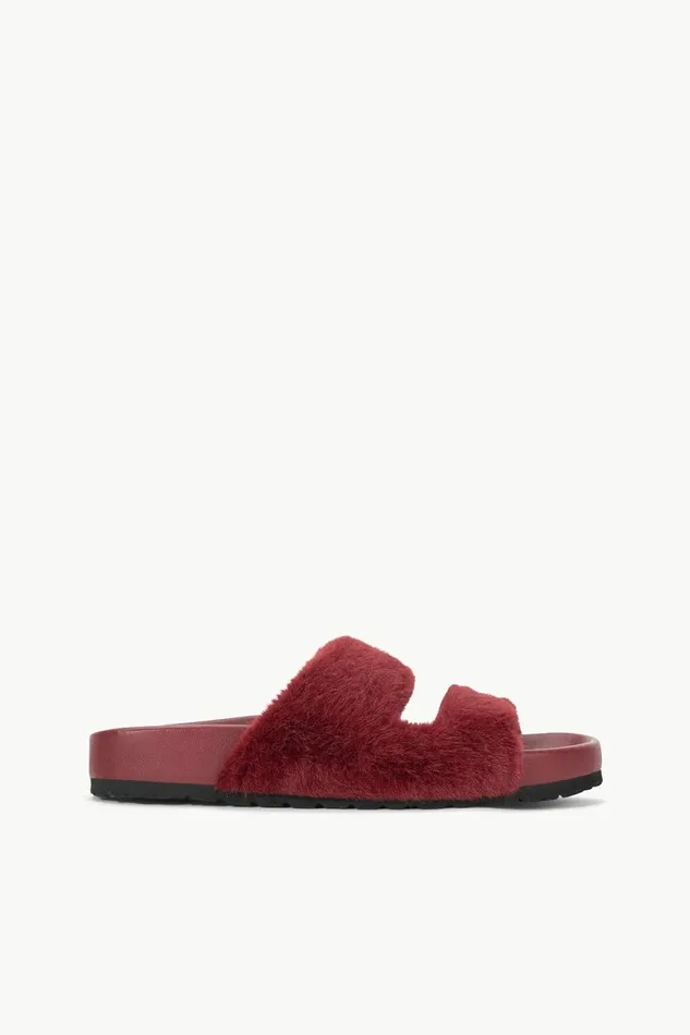 STAUD CYPRUS FAUX FUR SLIDE Pinot Women Mules and Flats