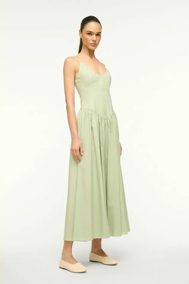 STAUD DENA DRESS Pale Jade Women Dresses STAUD DENA DRESS Pale Jade Women Dresses