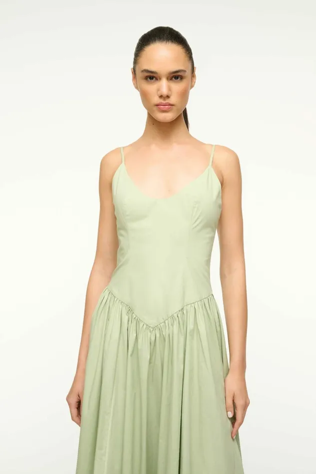 STAUD DENA DRESS Pale Jade Women Dresses STAUD DENA DRESS Pale Jade Women Dresses