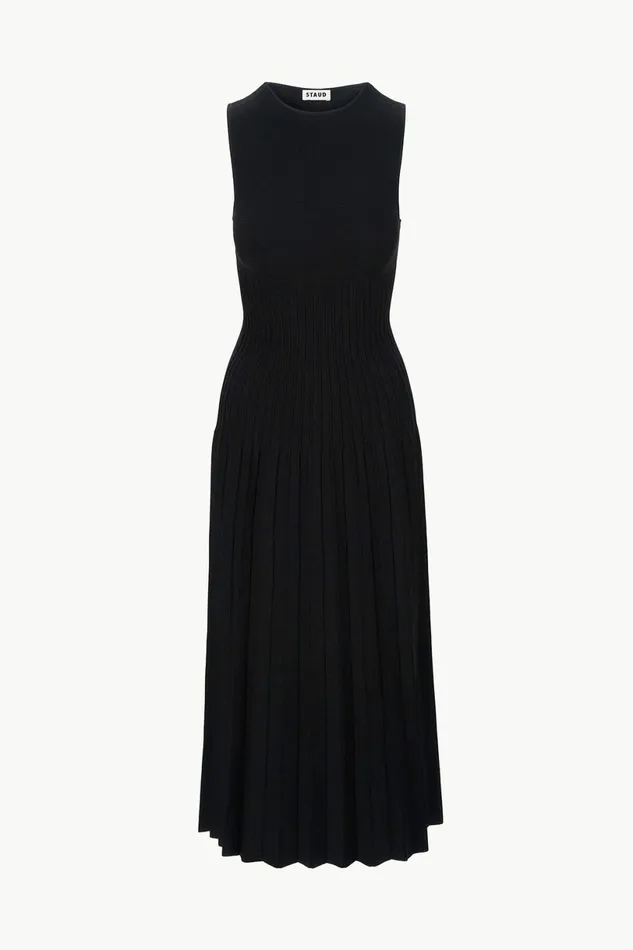 STAUD ELYSE DRESS Black Women Dresses STAUD ELYSE DRESS Black Women Dresses