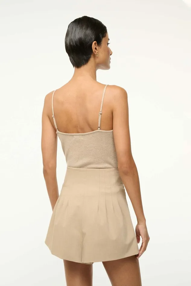STAUD EMERSON CASHMERE TANK Stone Women Tops STAUD EMERSON CASHMERE TANK Stone Women Tops