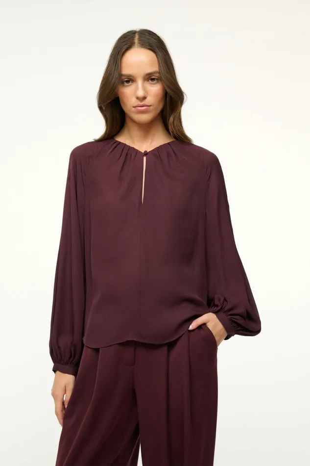 STAUD FABIAN TOP Merlot Women Silk STAUD FABIAN TOP Merlot Women Silk