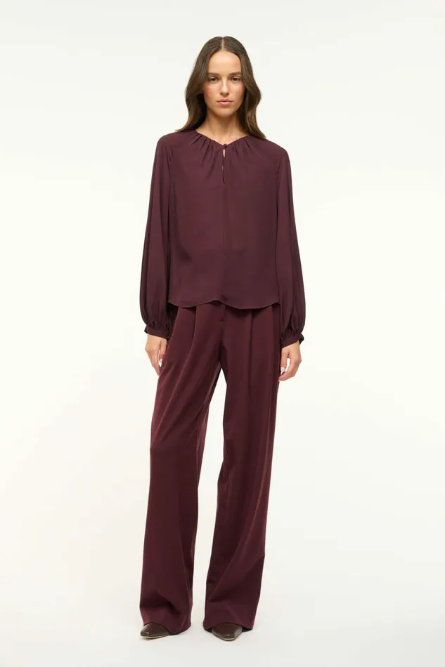 STAUD FABIAN TOP Merlot Women Silk STAUD FABIAN TOP Merlot Women Silk