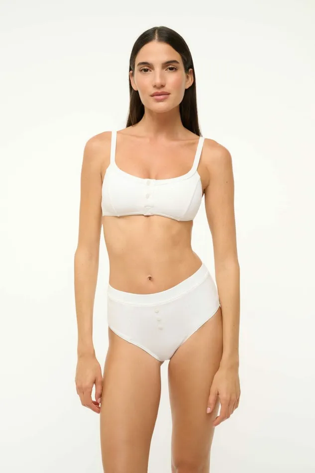 STAUD GIA BIKINI TOP Bright White Women Swim