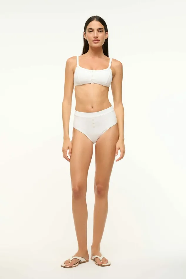 STAUD GIA BIKINI TOP Bright White Women Swim STAUD GIA BIKINI TOP Bright White Women Swim