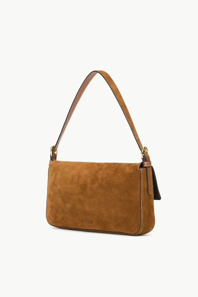 STAUD HARLOW BAG Tan Suede Women Shoulder STAUD HARLOW BAG Tan Suede Women Shoulder